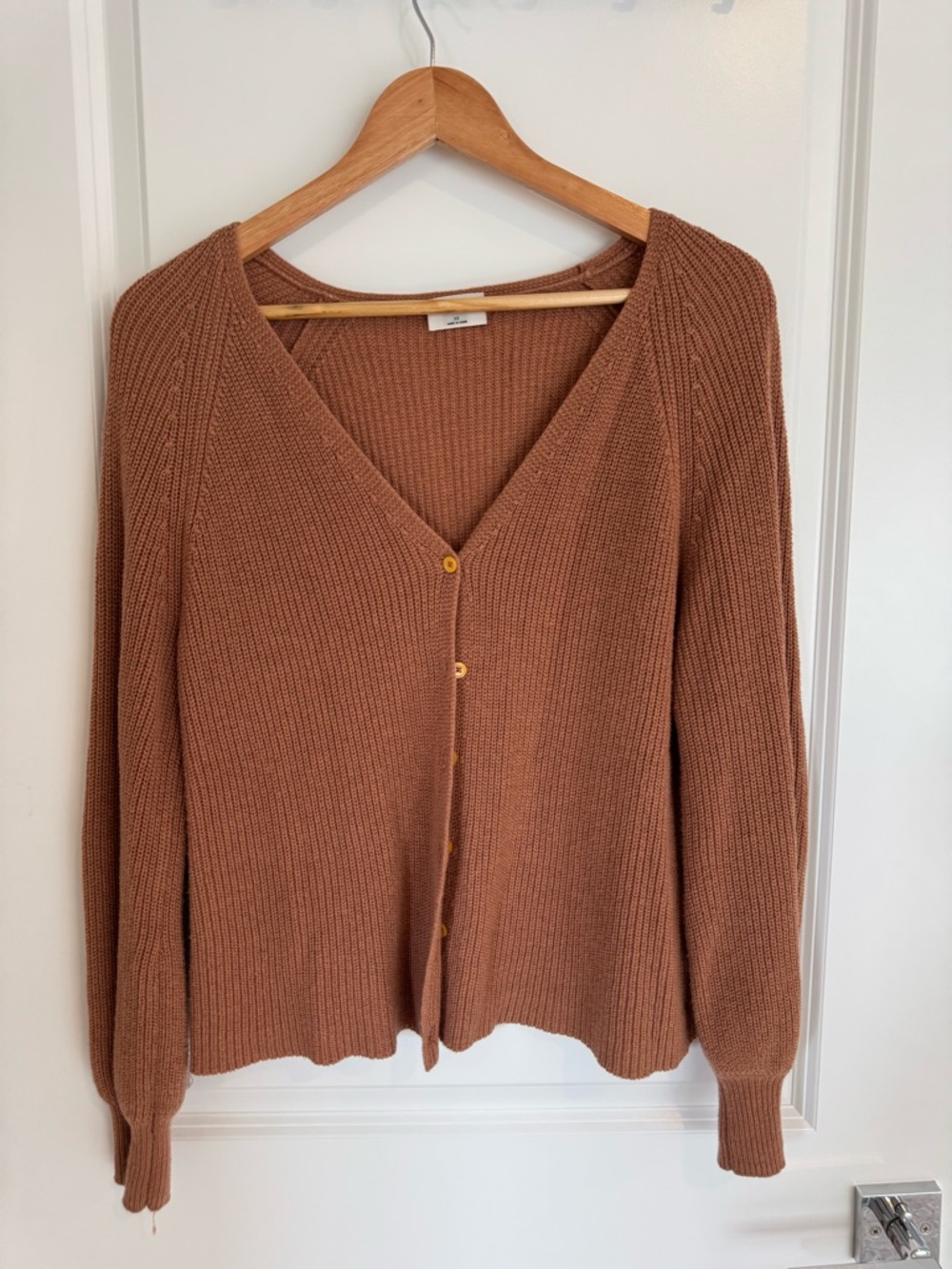 Aritzia rust brown cardigan